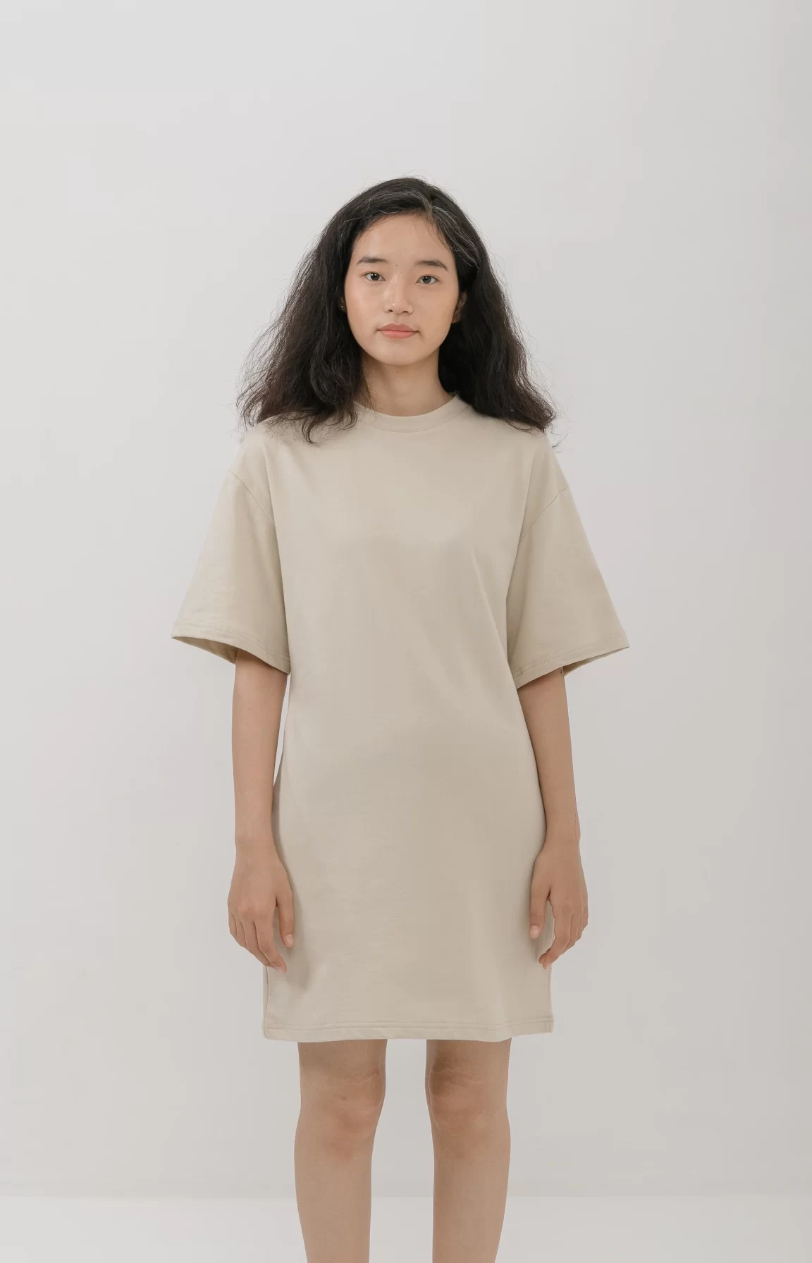 Beige T-shirt Dress