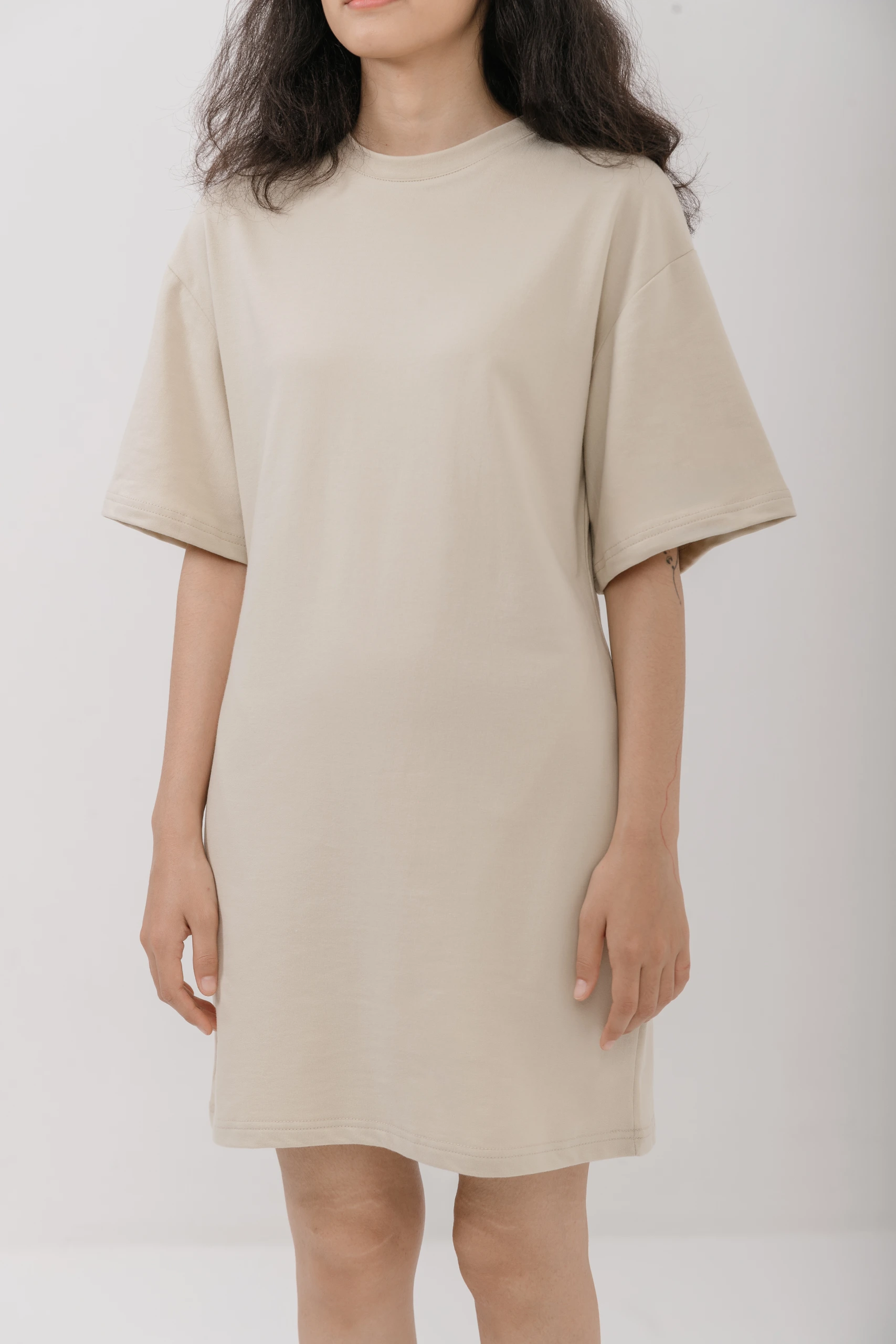 Beige T-shirt Dress