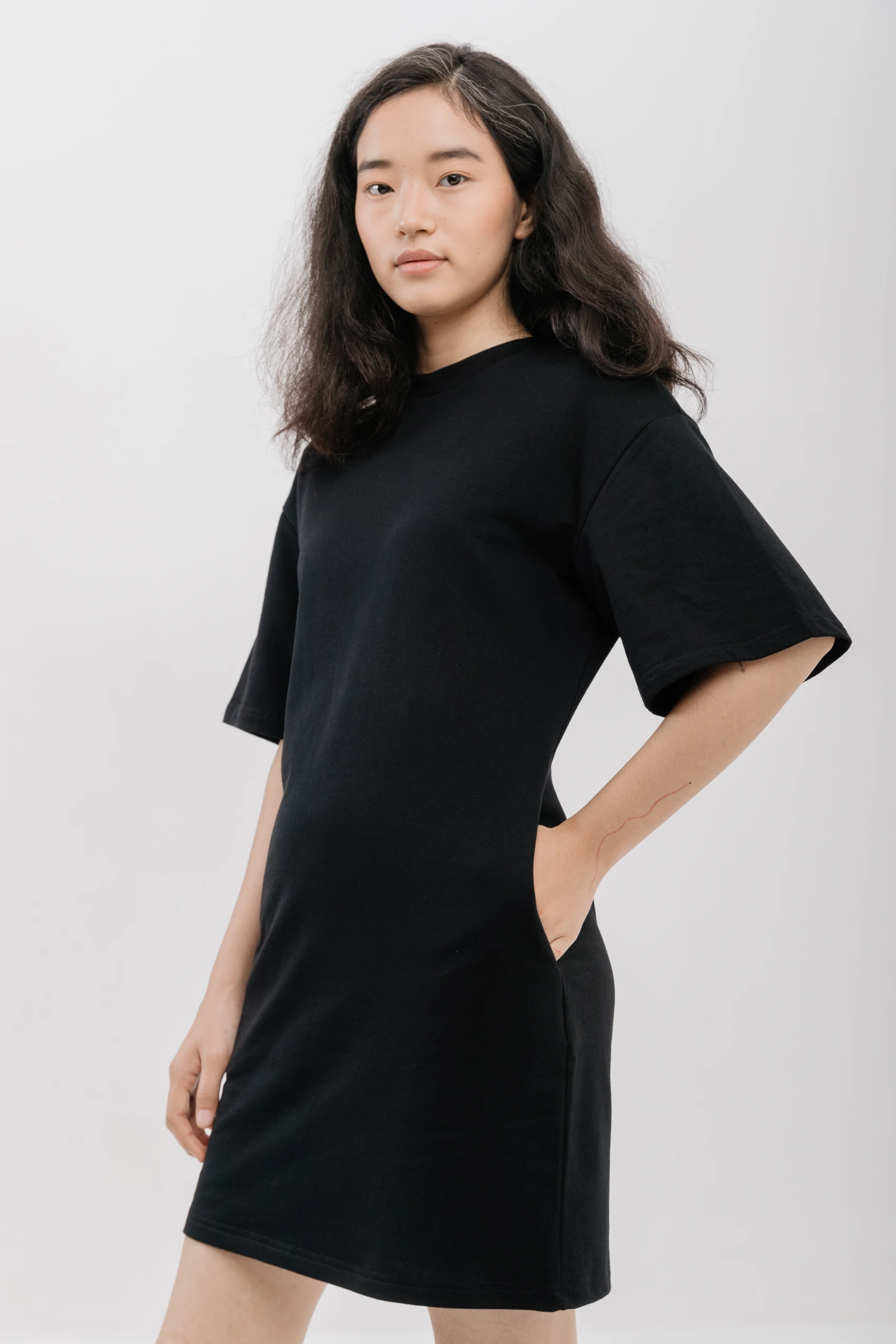Black T-shirt dress